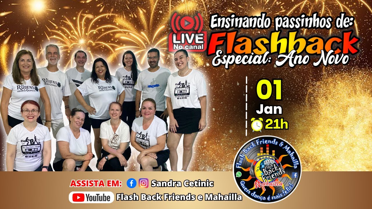 LIVE AULA PASSINHOS DE FLASH BACK ESPECIAL ANO NOVO (NEW WAVE) - APRENDA EM CASA (01-01-2026)