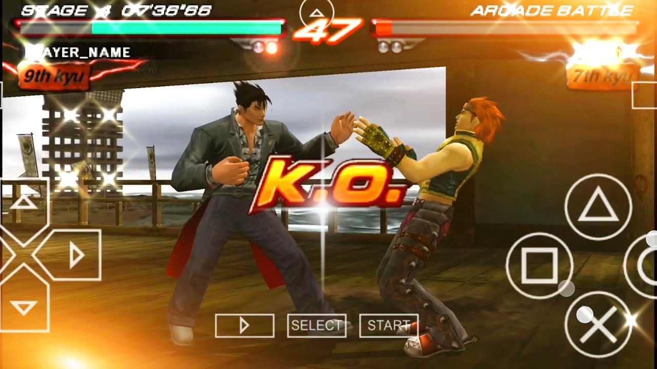 Tekken 6 ! JIN 👿 VS  HWOARANG FIGHT 😡 🎮 Hard LEVEL psp gameplay video !