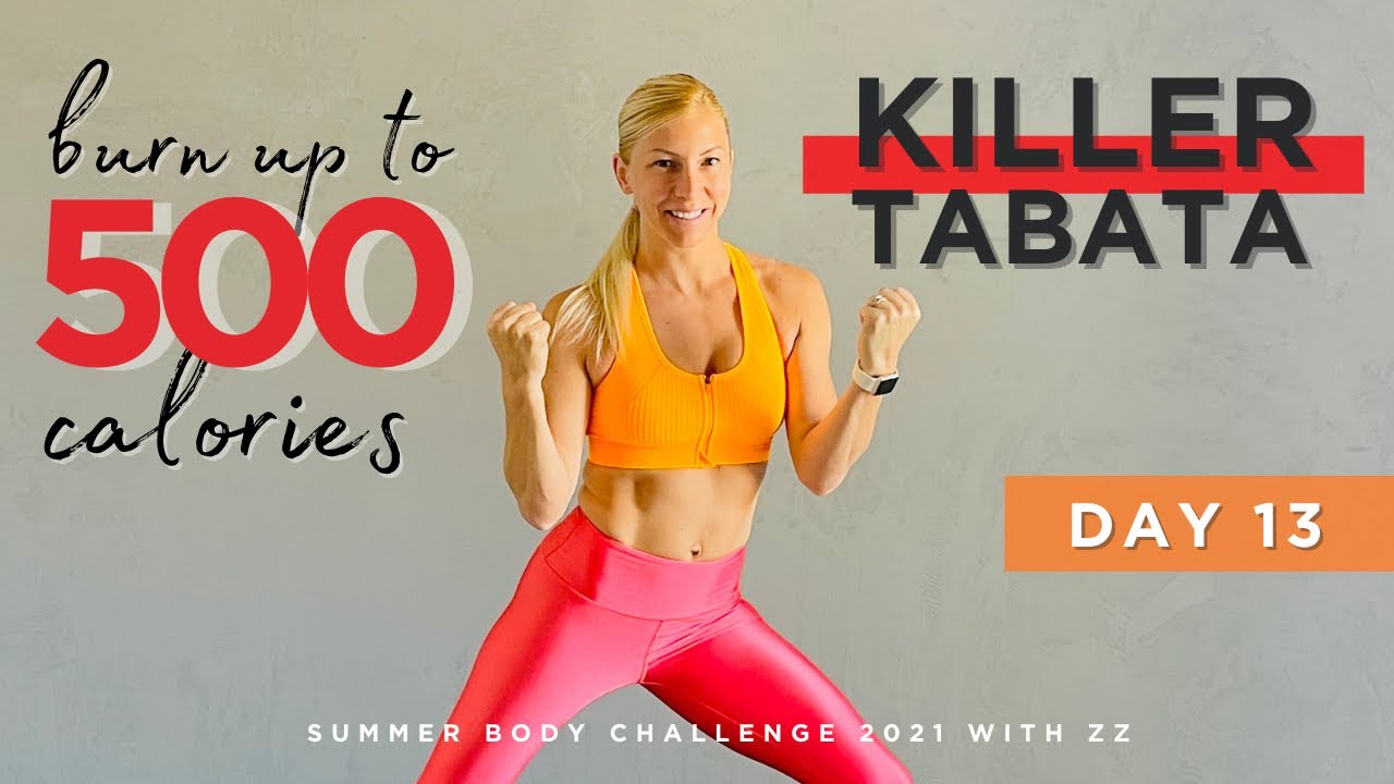 20 MIN INSANE TABATA Workout - Full Body HIIT / Summer Body Challenge with ZZ - DAY 13
