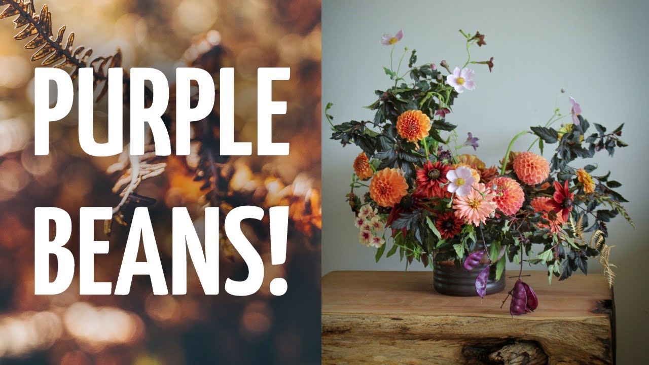 Making a foam-free asymmetrical flower arrangement for fall