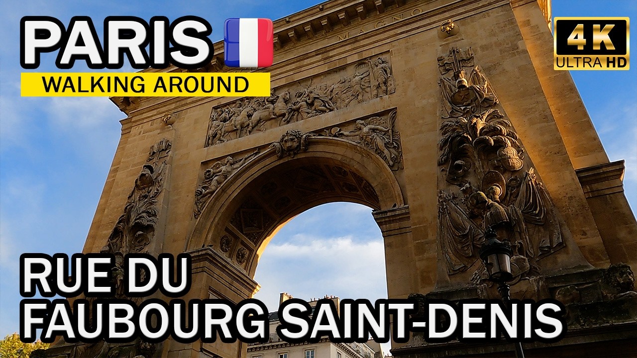 Walking in Paris 🇫🇷 – Rue du Faubourg Saint-Denis [4K] – From Gare du Nord to Porte Saint-Denis
