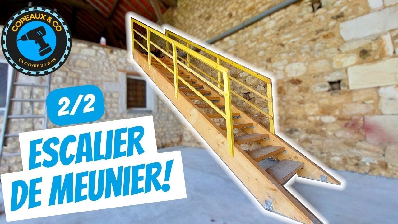 2/2 Faire FACILEMENT un ESCALIER DE MEUNIER: fabrication sans défonceuse!