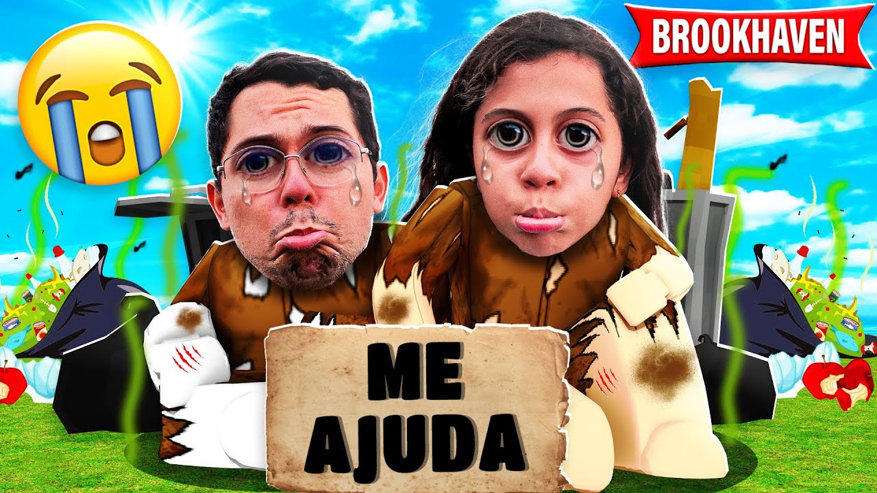 A HISTÓRIA DA MENINA E DO MENINO DE RUA no Brookhaven Roblox - Sarah de Araujo Games