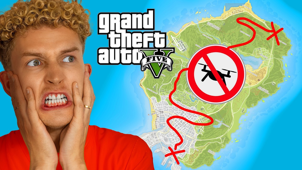GTA V - PRZEZ CAŁĄ MAPĘ DRONEM CHALLENGE!✈️