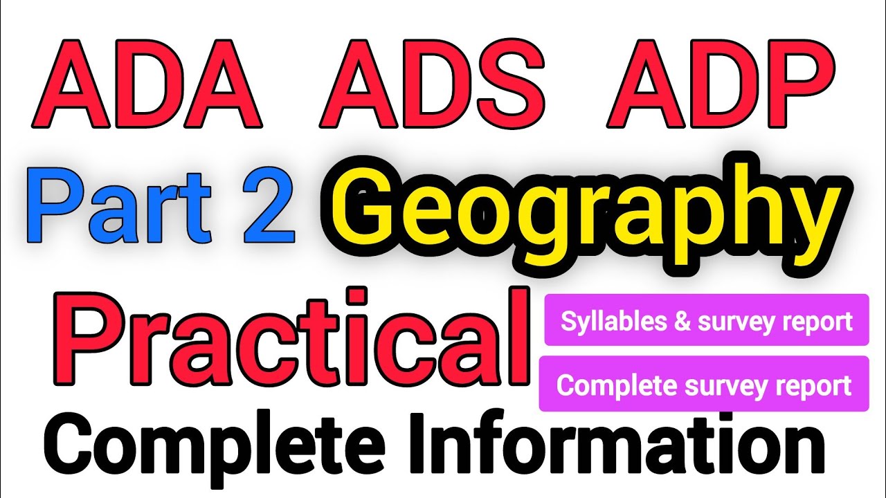 BA BSC Part 2 geography practical / survey report / syllabus/Complete information about practical/PU