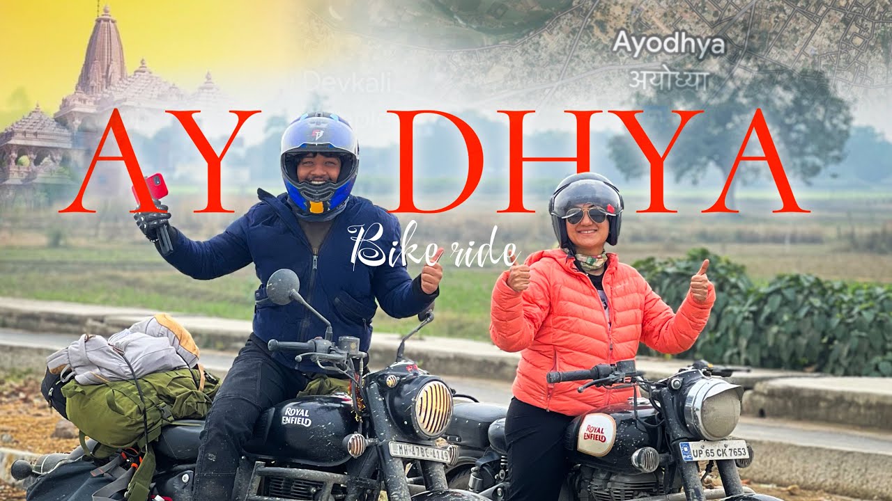 Couple Bike ride to Ayodhya For Ram mandir inauguration 🛕