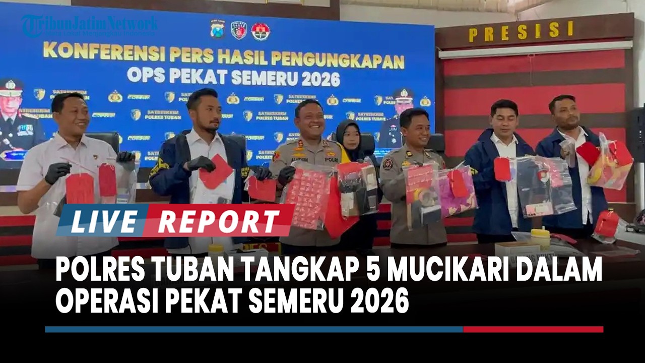 BREAKING NEWS : Polres Tuban Tangkap 5 Mucikari dalam Operasi Pekat Semeru 2026