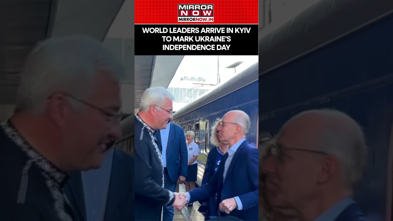 Мировые лидеры прибывают в Киев на празднование Дня независимости Украины #shorts #ytshorts