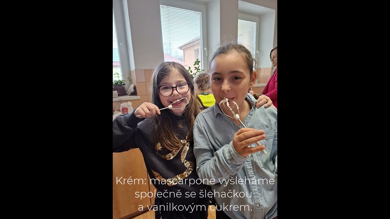 Dortík z piškotového těsta, kroužek vaření s Mgr. M. Ševčíkovou
