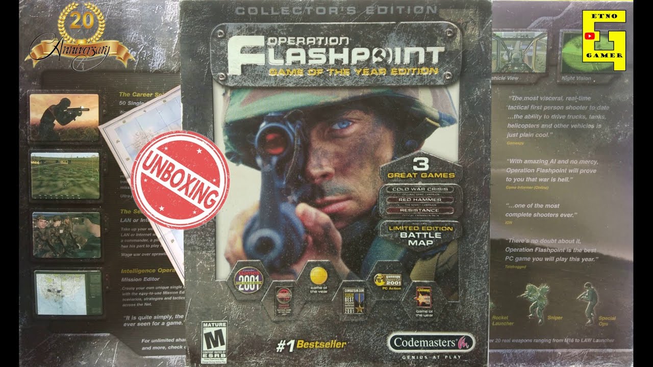 Unboxing a Rare Collector's Edition of Operation Flashpoint with a BATTLE MAP (Brand NEW & SEALED!)