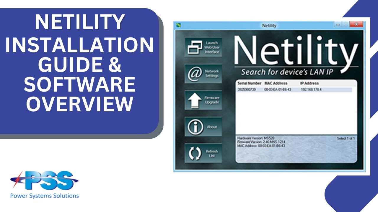 Netility Software Installation & Overview