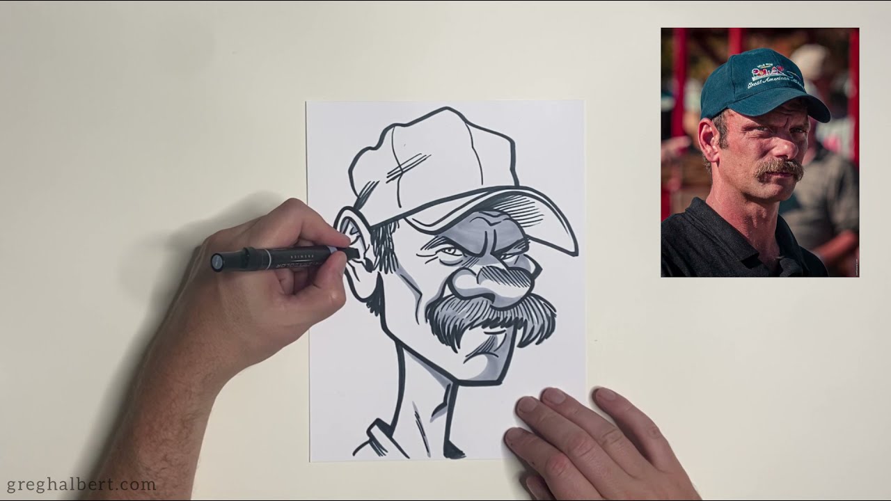 Caricature Drawing Process with Tips in the Description | Sketching, Inking & Shading | How-to Draw