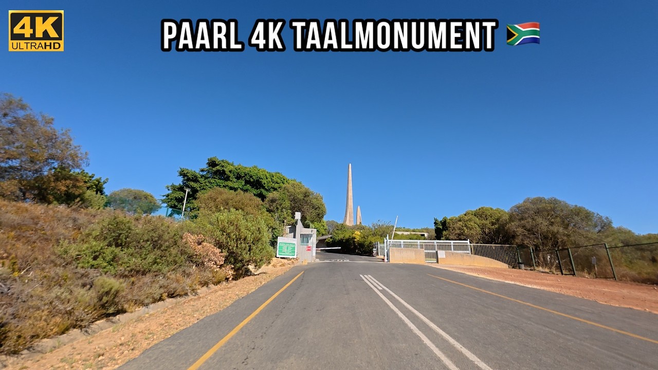 Stunning 4K Drive Through South Africa's Wine Country | Paarl to Taalmonument