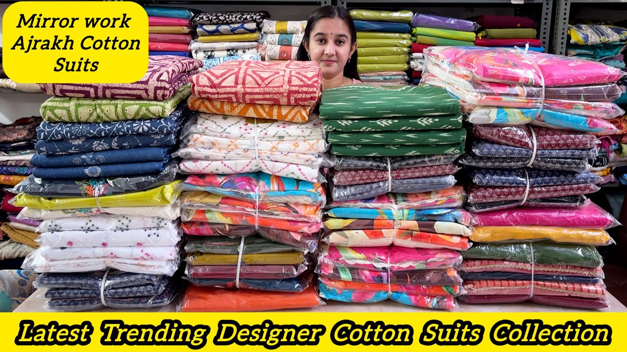 Mirror work Ajrakh Cotton Suits🌹Maheshwari silk kalamkari Suits🌹Bandhej cotton suits🌹Partywear suits