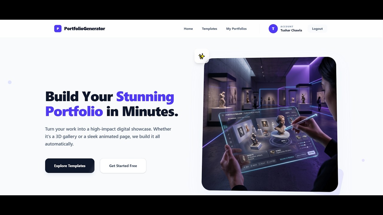 Demo of PortfolioGenerator Project .