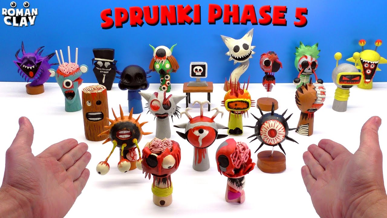 Making ALL Incredibox SPRUNKI PHASE 5 😬 Sculpting with Clay