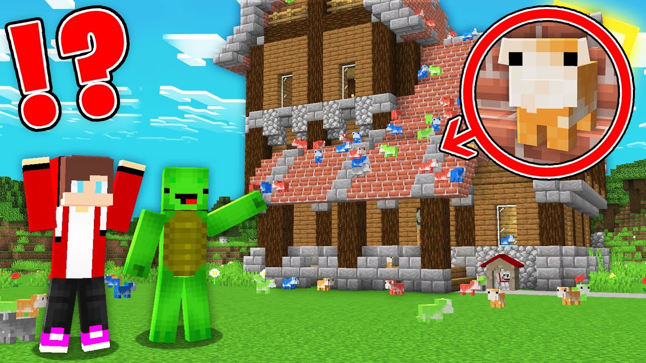 Invasion of Crazy HAMSTERS On Mikey and JJ's House In Minecraft - Maizen Mizen Mazien Parody