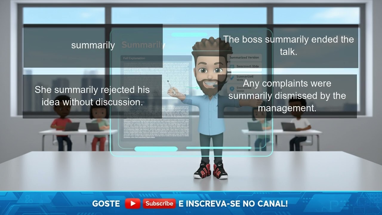 Não perca! Learn 'Summarily' in English in 1 Minute