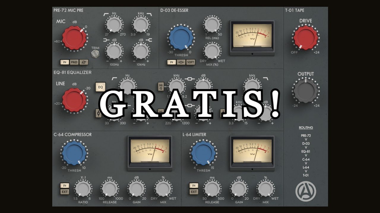 GRATIS Vst Channel Strip de Analog Obsession - Channev 2.0 en Baterias y Voz