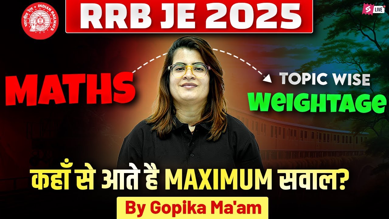 RRB JE Maths Syllabus 2025 | RRB JE Maths Topic Wise Weightage | RRB JE Maths Classes by Gopika Mam