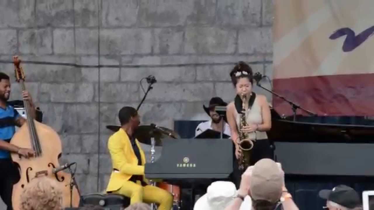 Grace Kelly and Jon Batiste at 60th Newport Jazz Festival