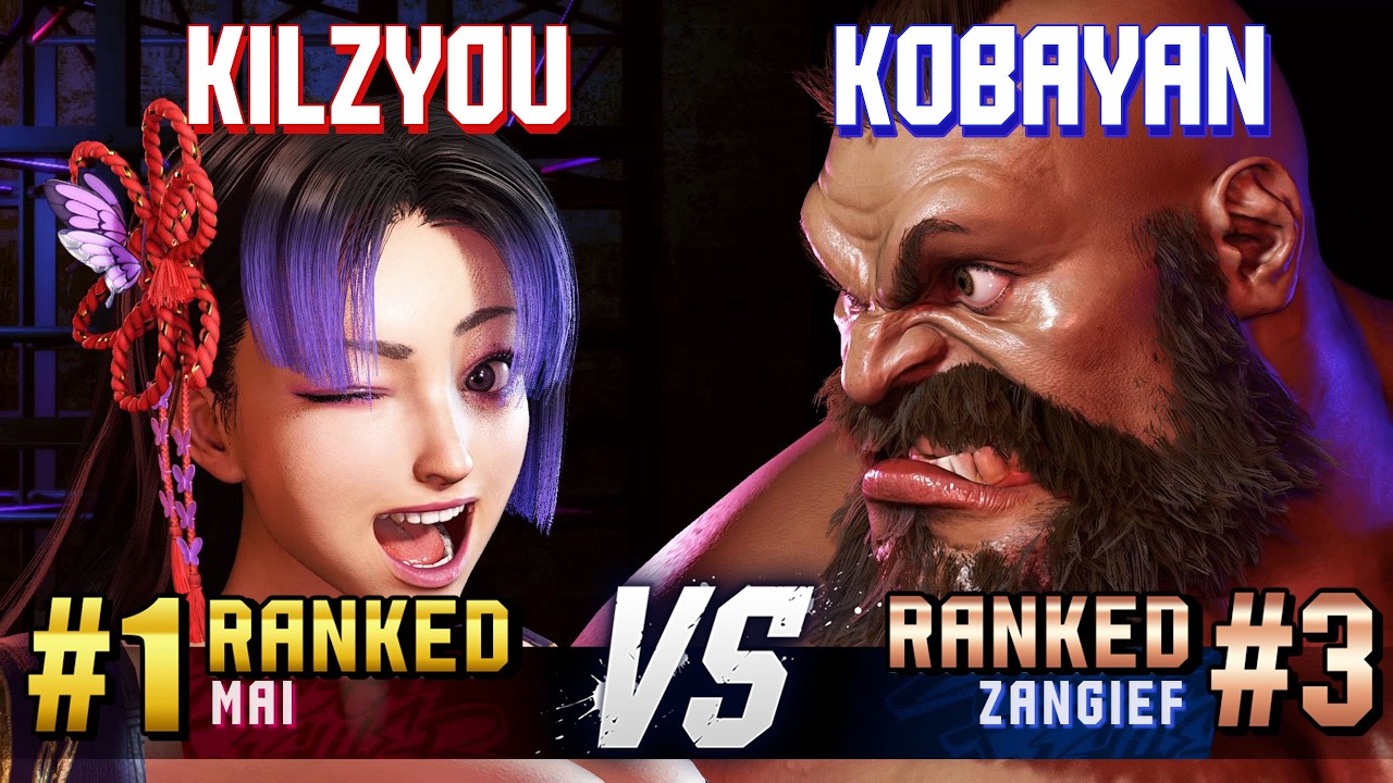 SF6 ▰ KILZYOU (#1 Ranked Mai) vs KOBAYAN (#3 Ranked Zangief) ▰ High Level Gameplay
