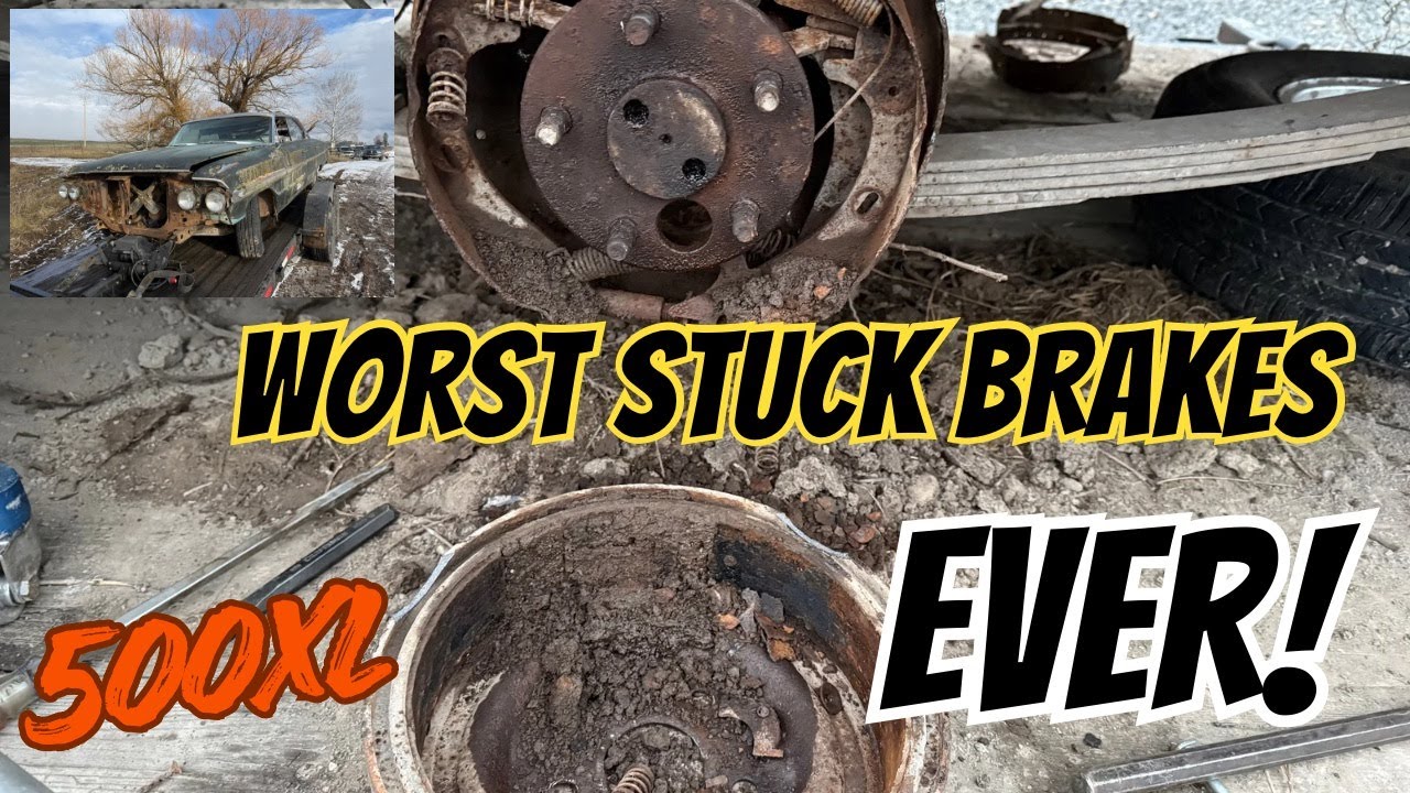 BATTLING HORRIBLE STUCK BRAKES ON THIS 1964 FORD GALAXIE 500XL PLUS: WHAT'S IN THE TRUNK?