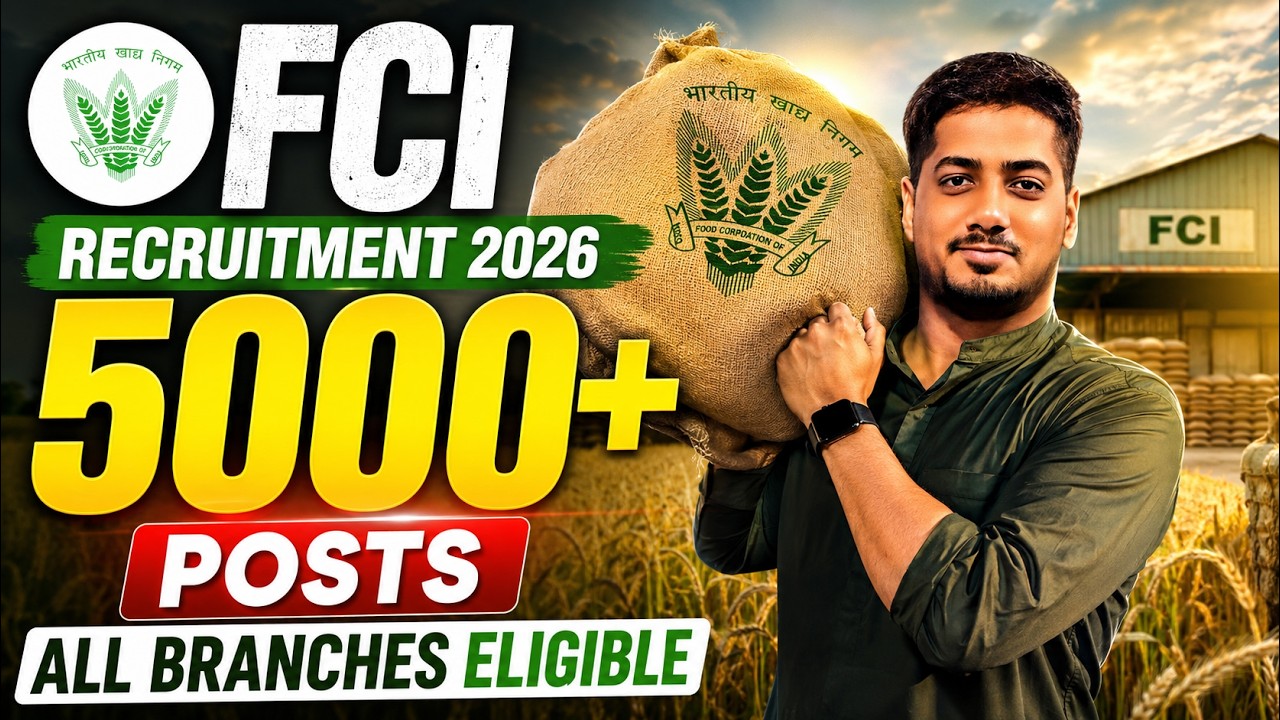 FCI Recruitment 2026 | FCI AG 3 Recruitment 2026 | FCI JE Recruitment 2026
