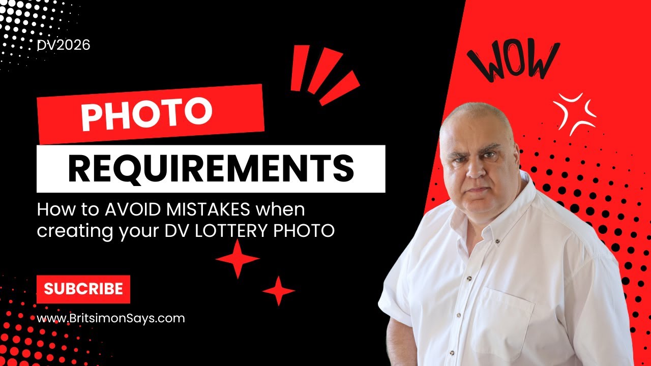 DV Lottery Greencard | What are the photo requirements for the DV lottery Entry - DV2026!!!