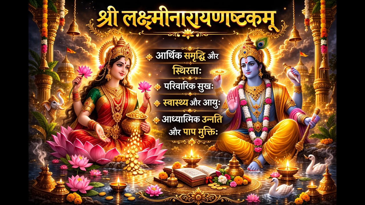 श्री लक्ष्मीनारायणाष्टकम् -आर्थिक समृद्धि, पारिवारिक सुख #श्रीलक्ष्मीनारायणा#LakshmiNarayanAshtakam