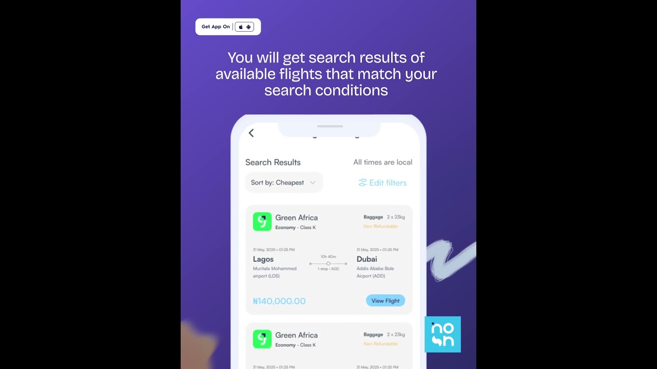 How To Book Flight on NOSH