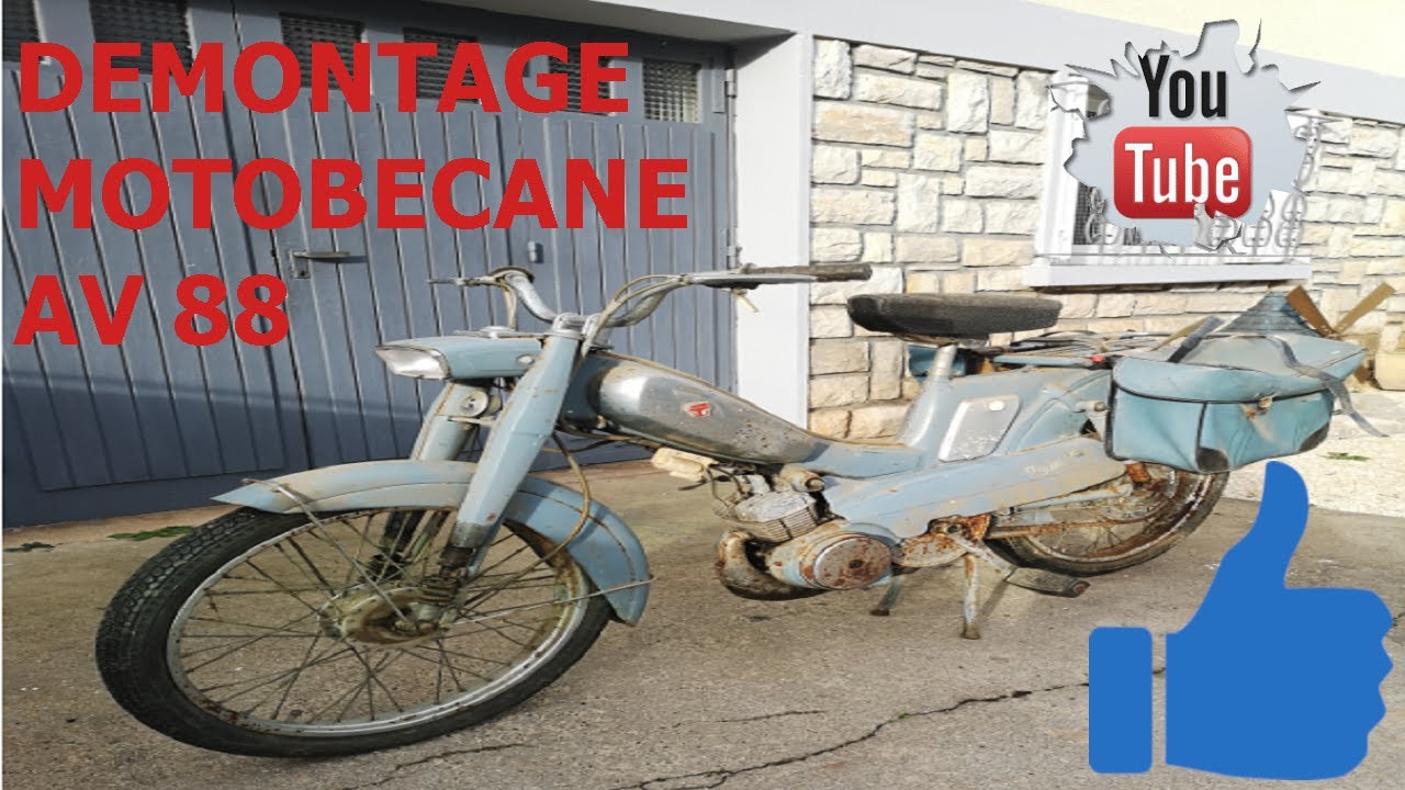 MOTOBECANE AV88 de 1972 ( LA BLEUE ) DÉMONTAGE COMPLET #teamgwobof
