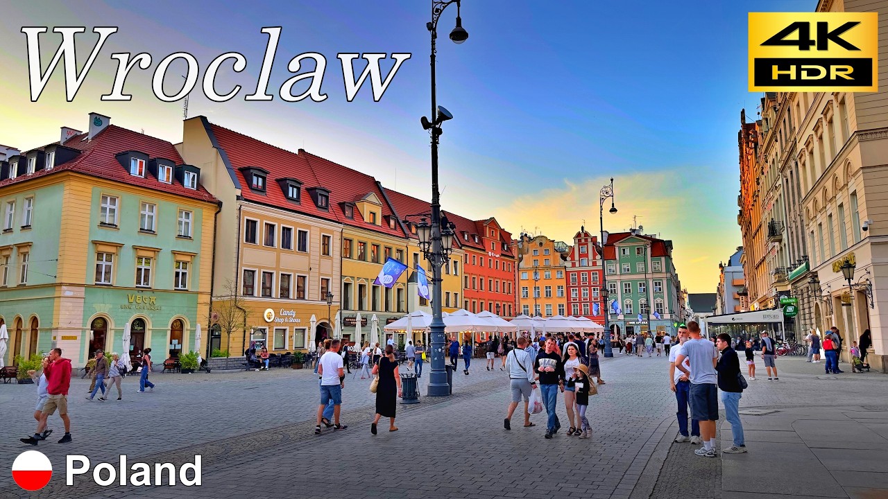 Прогулка по Вроцлаву в сумерках / Польша 🇵🇱 / Август 2024 г / 4K HDR
