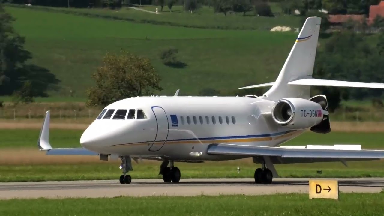 Dassault Falcon 2000 (TC-DGN) Smooth Landing at Bern Airport LSZB