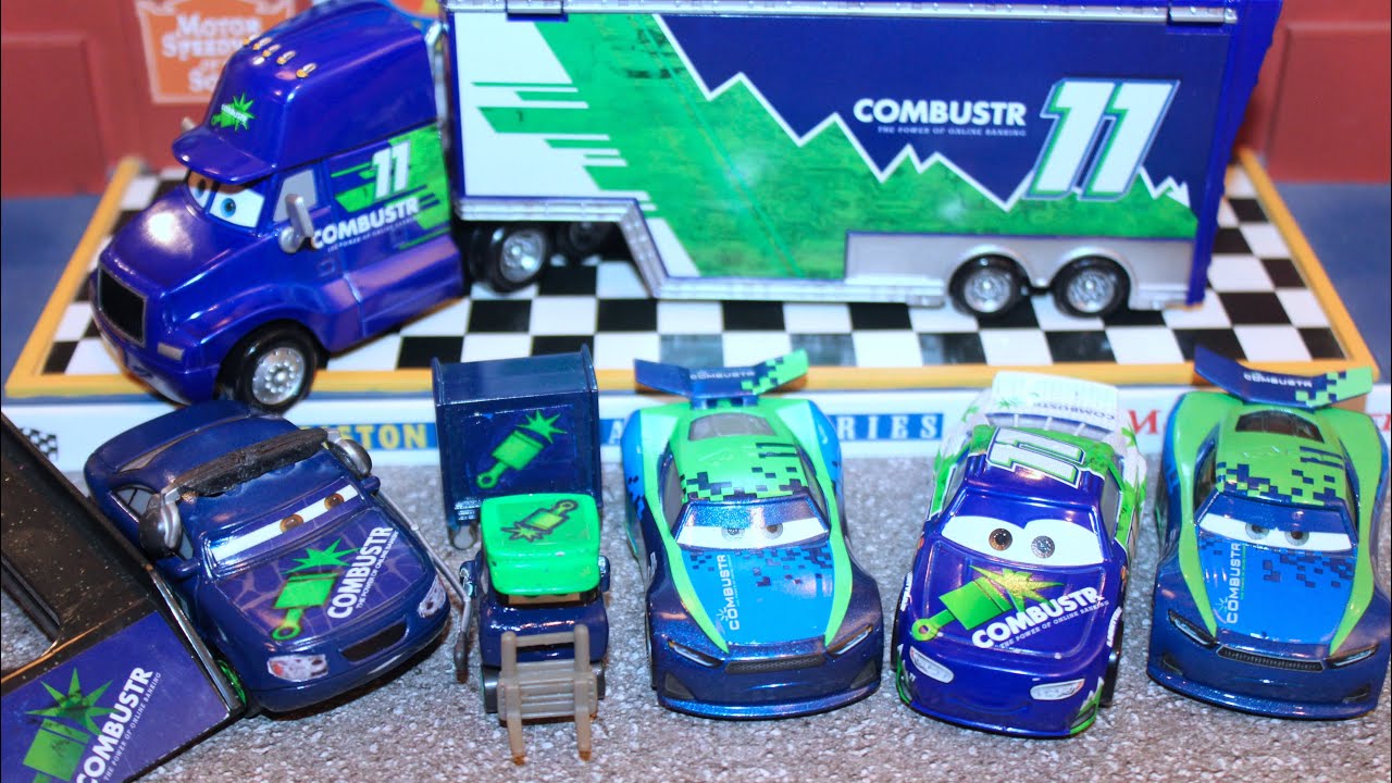 Mattel Disney Cars Team Combustr (Racer, Pitty, Next-Gen, Crew Chief, Hauler) Piston Cup Teams Ep. 9