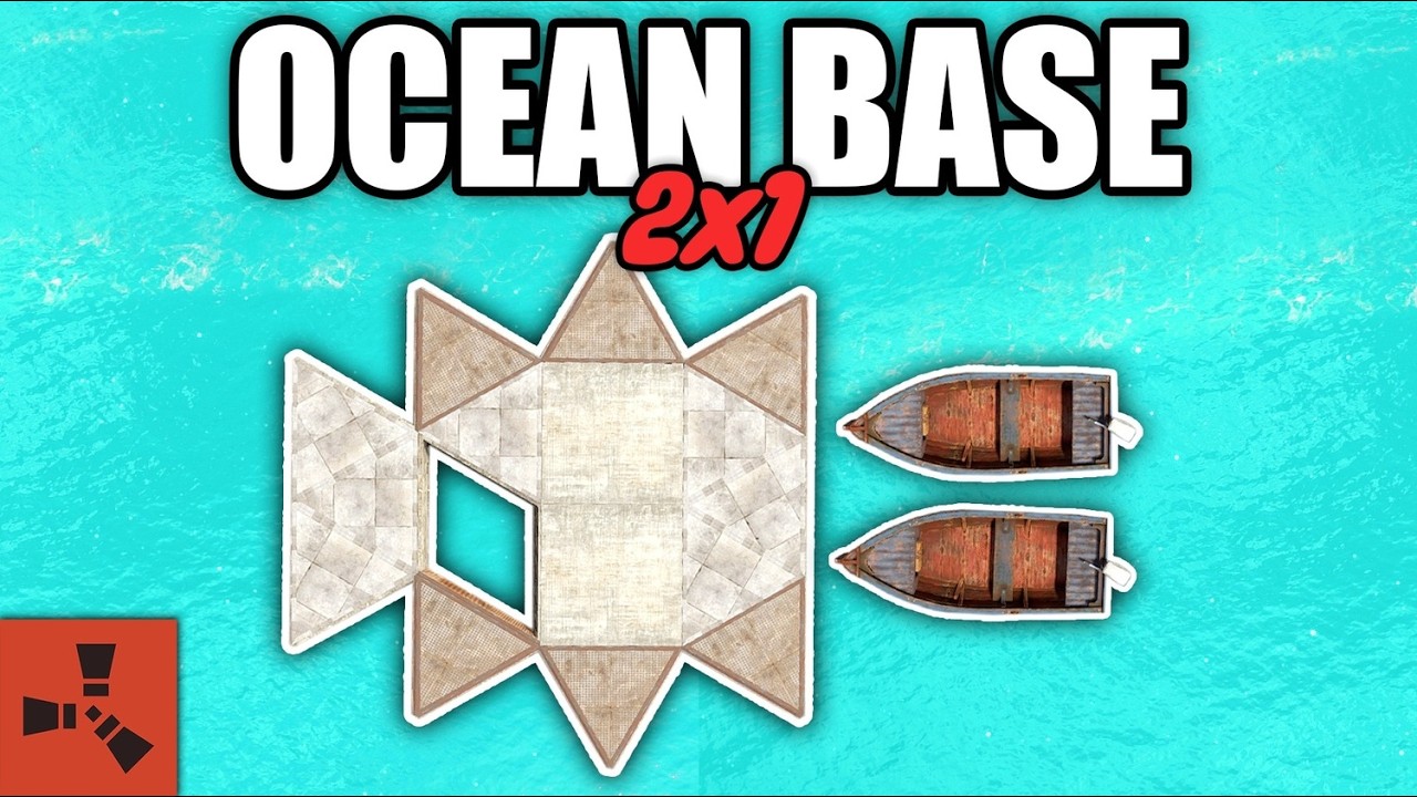 UNRAIDABLE Water Base 2025 &ndash; Bunker, Boat House, with Moonpool Entrance | Rust Base Design