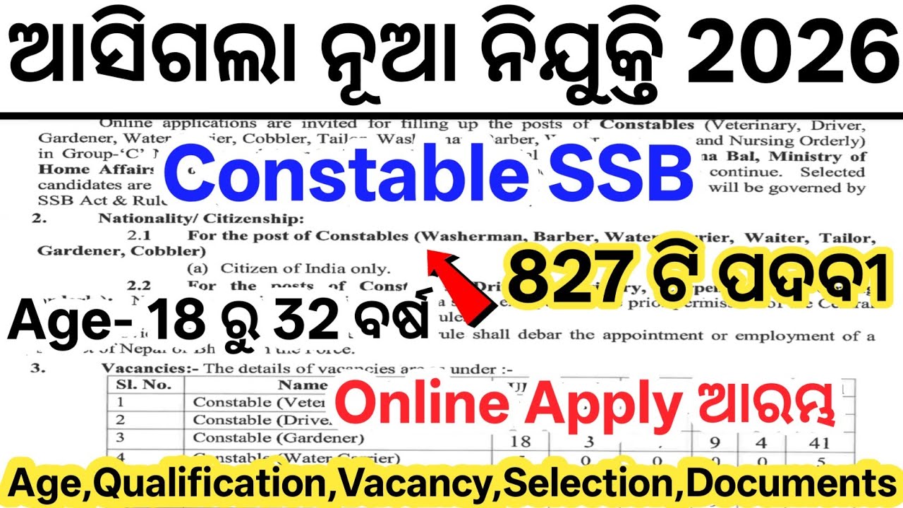 Today New 827 Government Jobs 2026// Latest Govt Jobs in Odisha 2026// Odisha New Job Vacancy 2026