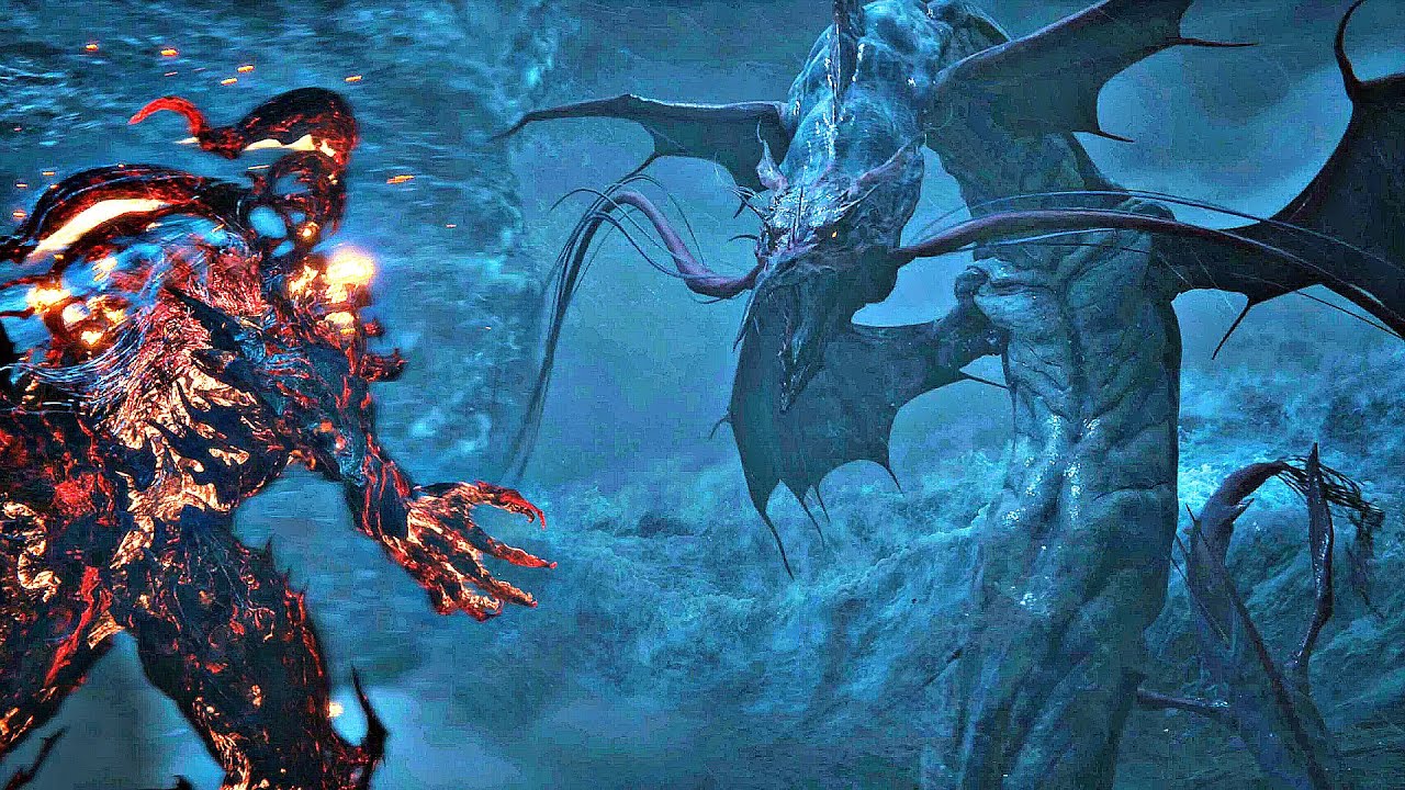 Ifrit vs. Leviathan Fight Scene (Final Fantasy XVI DLC Ending) 4K ULTRA HD Eikons Cinematic