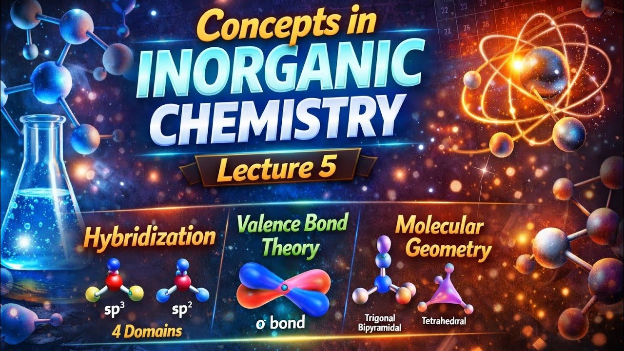 Concepts in Inorganic Chemistry -Lecture 5 |Hybridization, Valence Bond Theory & Molecular Geometry