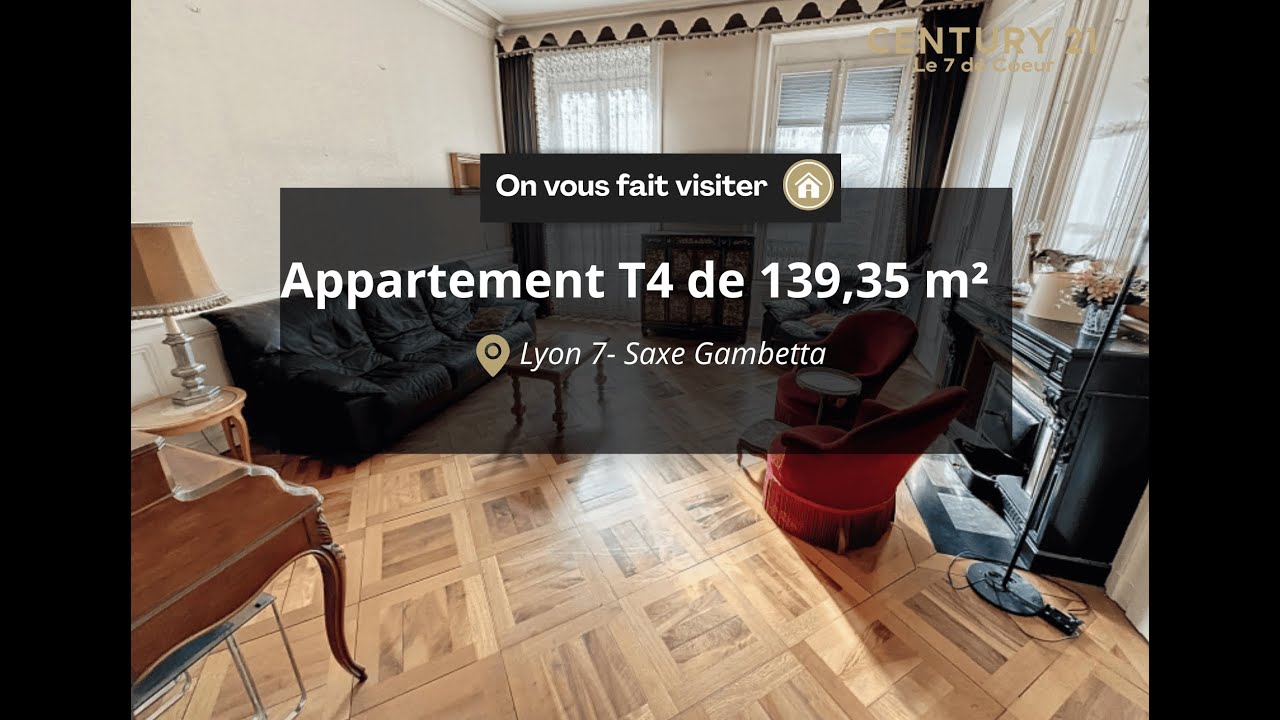 Présentation appartement T4 de 139 m² - Cours Gambetta Lyon 3
