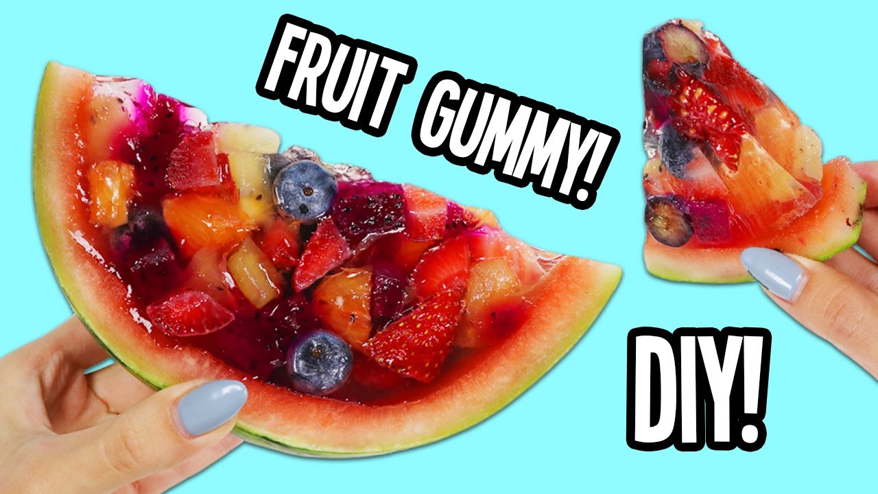 How to Make Fruit Filled Watermelon Gummy Tik Tok Recipe!
