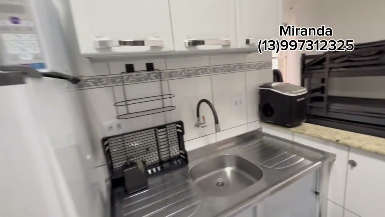 R$200 MiL | Guilhermina, Praia Grande | kit Mobiliada | Prédio Frente Mar | Oportunidade 