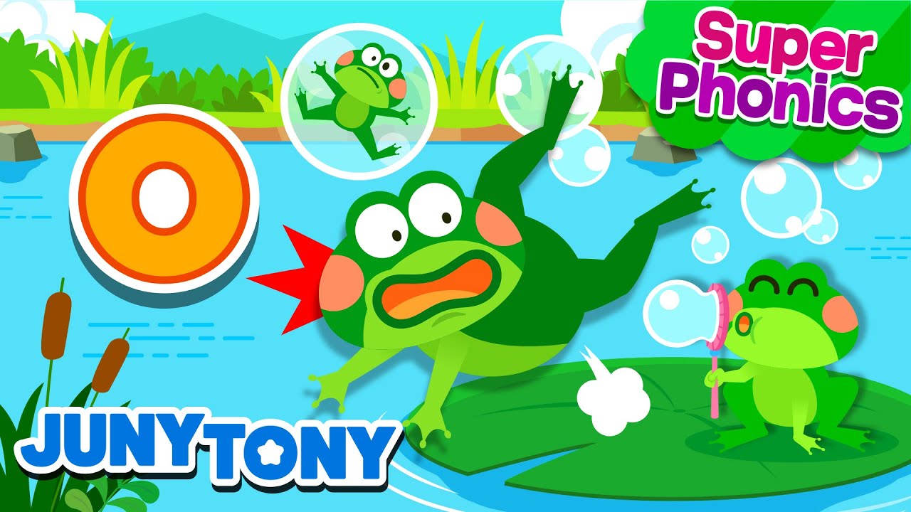 ⭐Super Phonics | Short O vs. Long O | The Frog Goes Hop, Hop, Hop! | Kids Songs | JunyTony