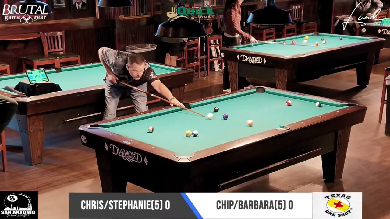 Chris/Stephanie vs Chip/Barbara  :  Jack and Jill Quick Courier Pool Tour
