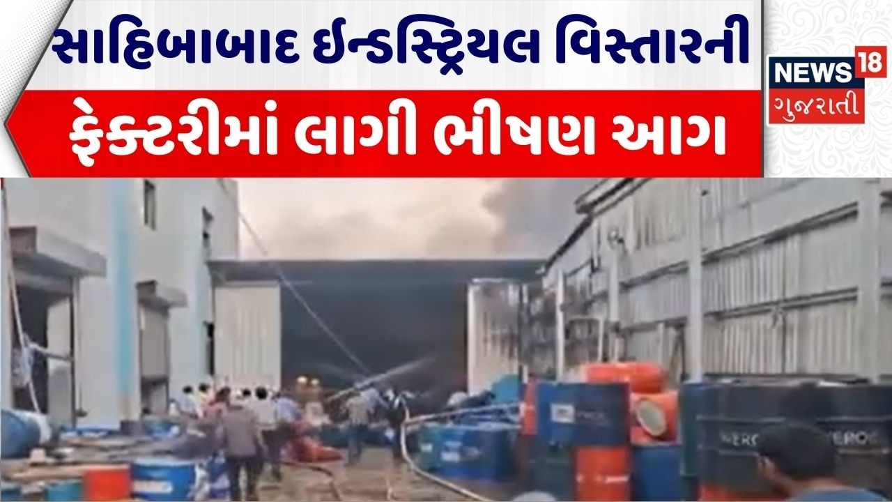Uttarpradesh Fire Incident | સાહિબાબાદ ઇન્ડસ્ટ્રિયલ વિસ્તારની ફેક્ટરીમાં લાગી ભીષણ આગ |Fire Incident