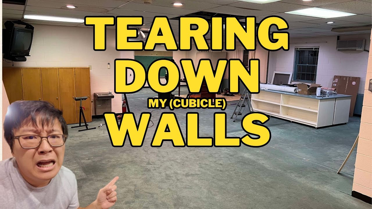 So much room for activities! Tearing down the divider wall. Abandoned School Episode 21