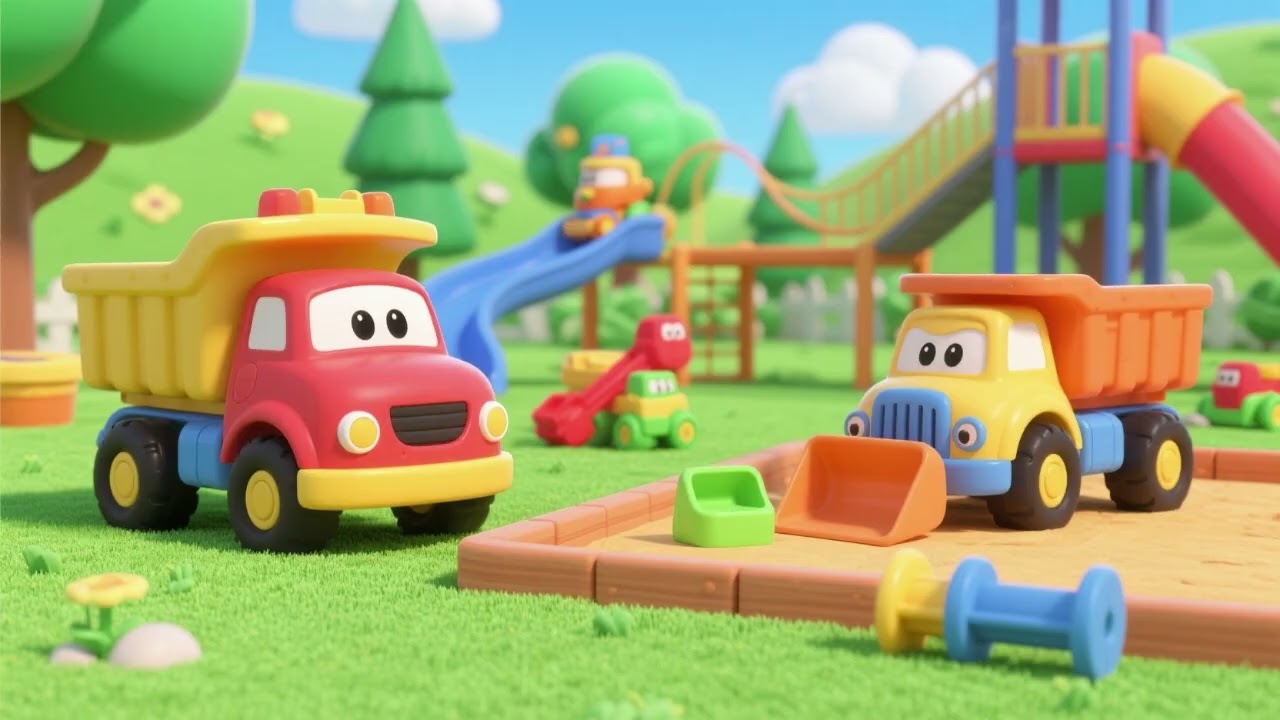 JJ’s Toy Trucks Build a Big Playground 🚚🏗️ | Fun Kids Song | Nursery Rhymes
