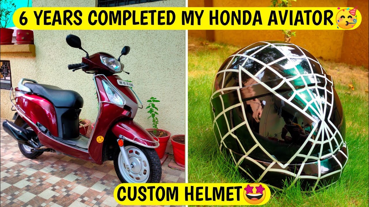 6 Years Completed My Honda Aviator/Custom Helmet🤩