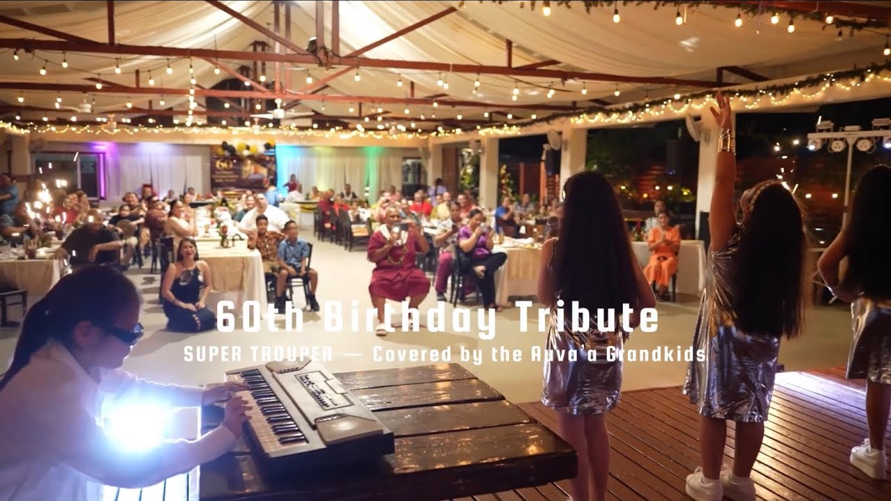 Grandkids Surprise Grandpa with “Super Trouper” | 60th Birthday Tribute