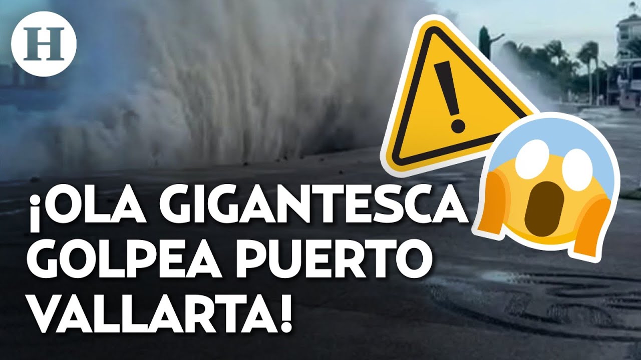 ¡Huracán Priscilla genera olas de hasta 8 metros! Puerto Vallarta bajo el agua; imágenes impactantes